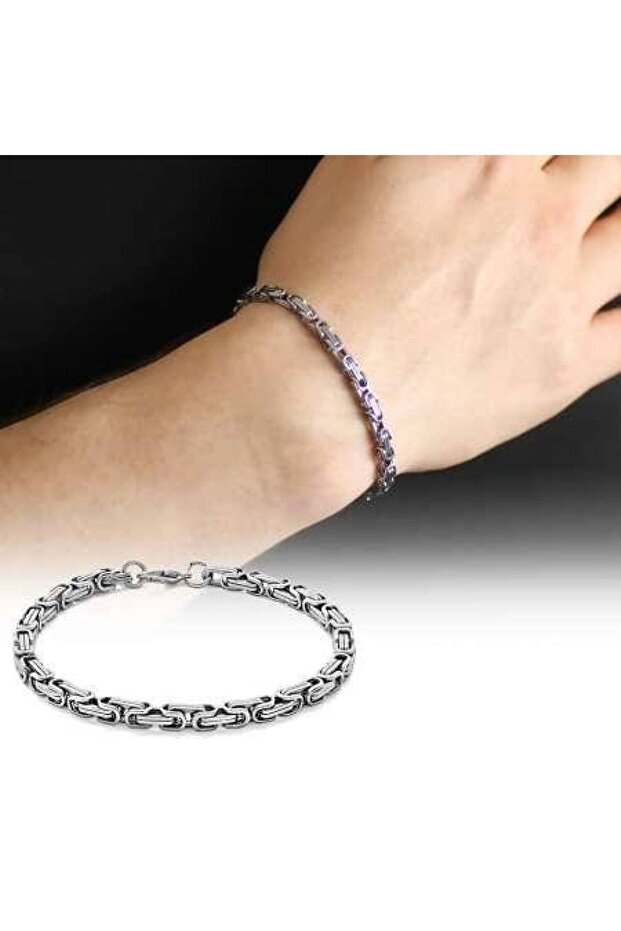 Men's 8 Mm Steel King Chain Bracelet