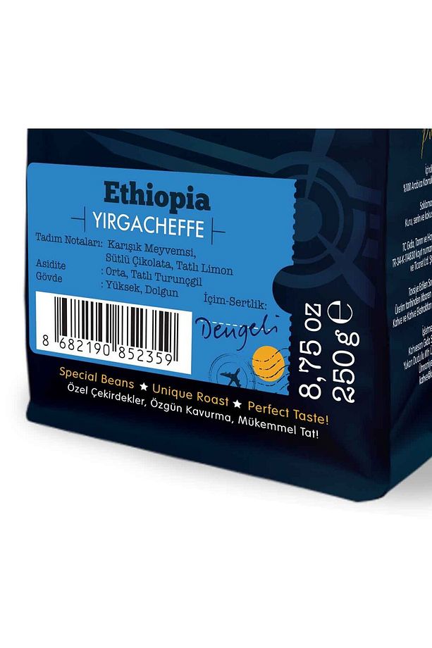 Ethiopia Yirgacheffe Yöresel Kahve ( Çekirdek Kahve) 250 g - 3