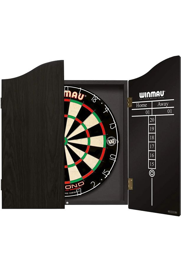 Winmau Profesyonel Dart Seti (Winmau Diamond Plus Dart Board ve Kabin) - 1