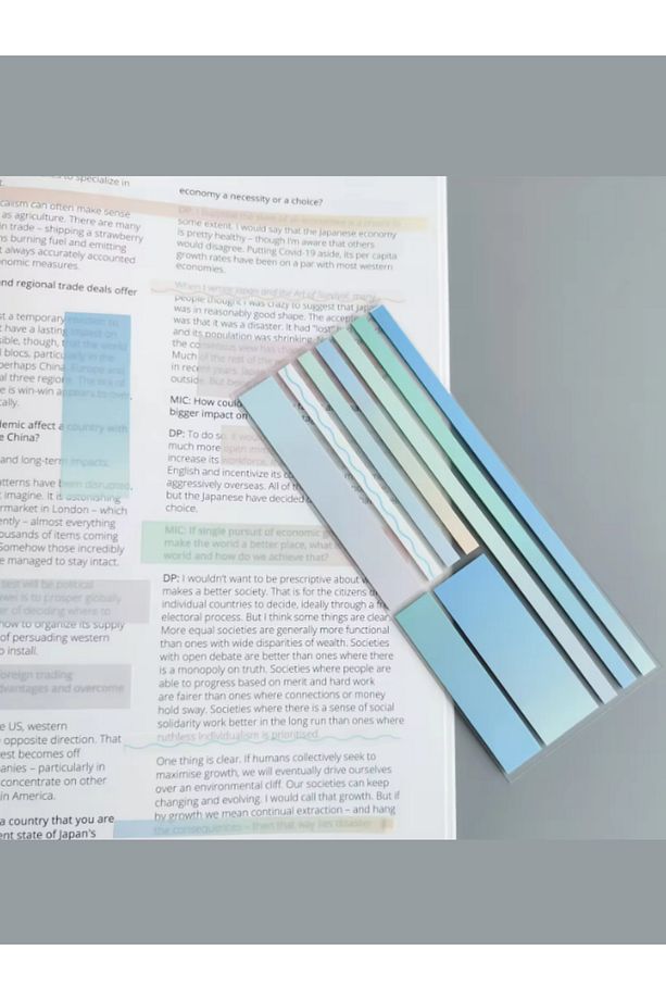 Şeffaf Renkli Postit Yapışkan Post-it Not Kağıdı Karma Şerit 3 - 6