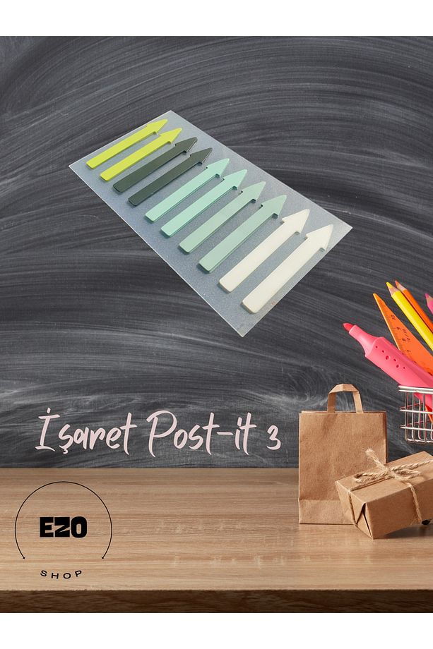 Şeffaf Renkli Postit Yapışkan Not Kağıdı İşaret Post-it 3 - 1