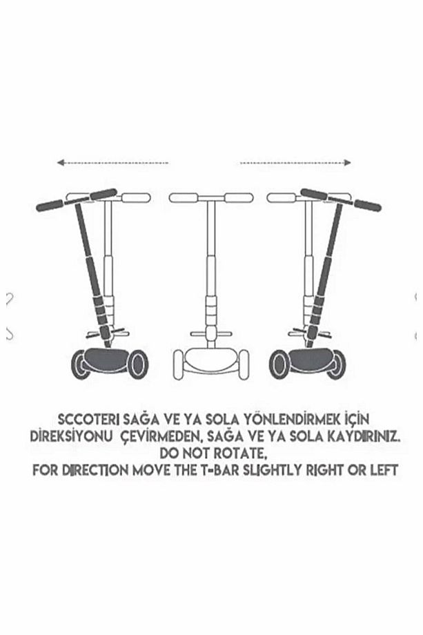 Kaliteli Turuncu Çocuk Scooter Coll Wheels Led Işıklı 3 Tekerlekli Yükseklik Ayarlı Twist Scooter - 3
