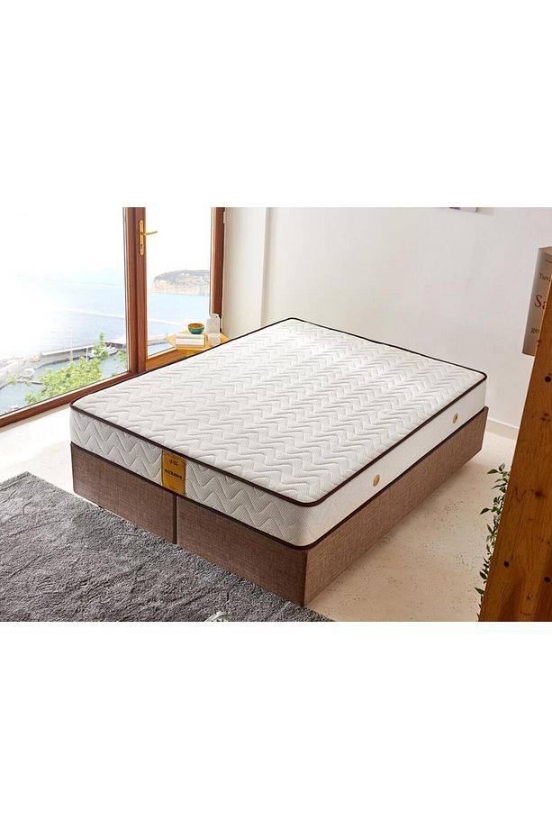 Exclusive Visco Yatak Tek Ve Çift Kişilik Ekstra Lüks Yaysız Yatak 24 Cm Pamuklu Doğal Keten Kumaş - 1