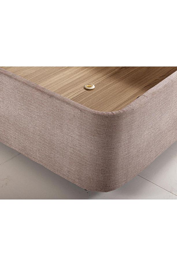 Luna Çift Kişilik Baza Başlık Seti - 6 Ayaklı Metal Iskeletli Sandıklı Kumaş Baza Ve Başlık Takımı - 6