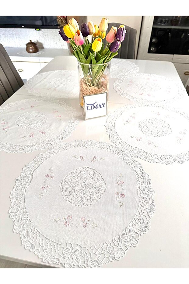2-Piece American Serve - 40cm - Lace Embroidery Looking 1stClass Pvc