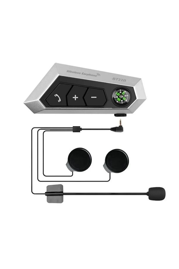 BT22B Motosiklet Bluetooth Kulaklık Kask Intercom Iki Sürücü Için Bağlantı Interkom Eşleştirme - 1