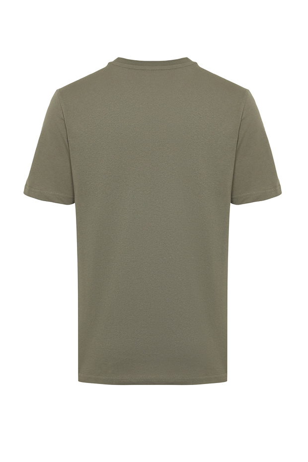 Haki Slim/Dar Kesim Baskılı %100 Pamuklu Baskılı T-Shirt TMNSS20TS0088 - 7