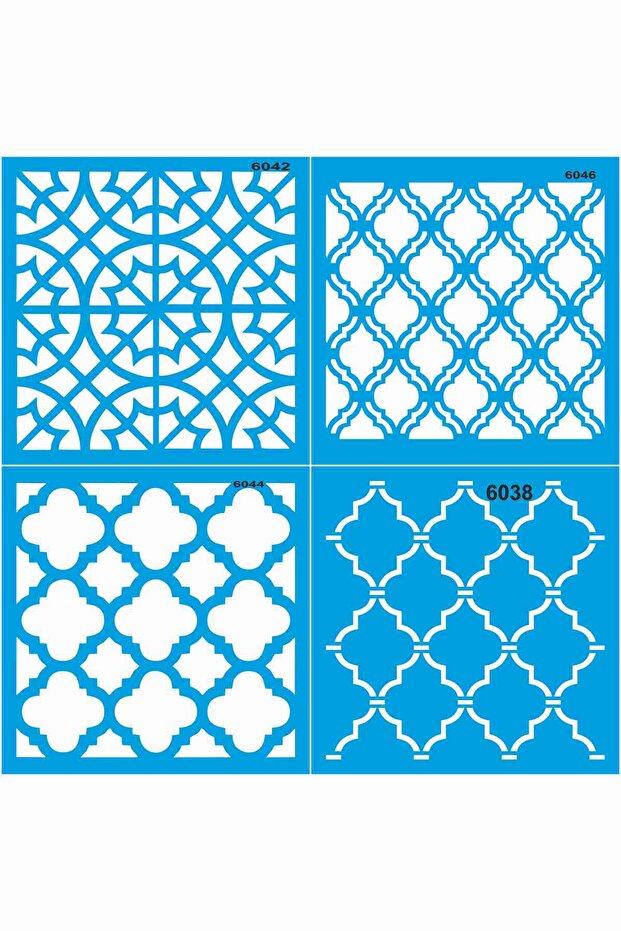 مجموعة من 4 أنماط هندسية 11 20x20