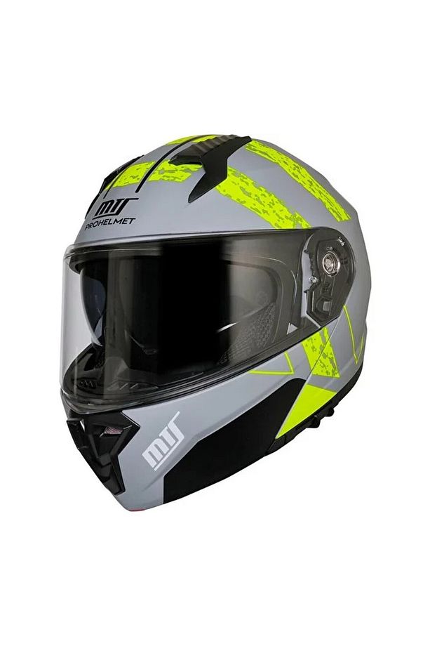 M 966 V2 Çene Açılır Kask Neon Gözlüklü - 1