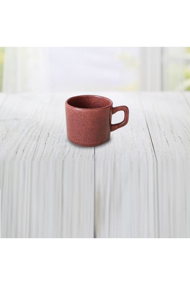 Stackable Çay Fincanı 12 Parça 6 Kişilik Twinkli Kırmızı - 3