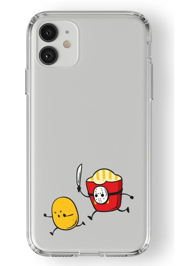 iPhone 11 Compatible Potato Design Printed Transparent Case
