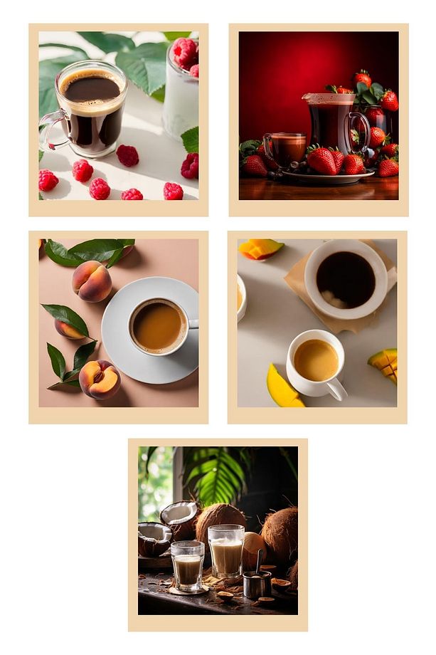 5x200gr Raspberry, Strawberry, Peach, Mango, Coconut Aromalı Kahve Paketi - 3
