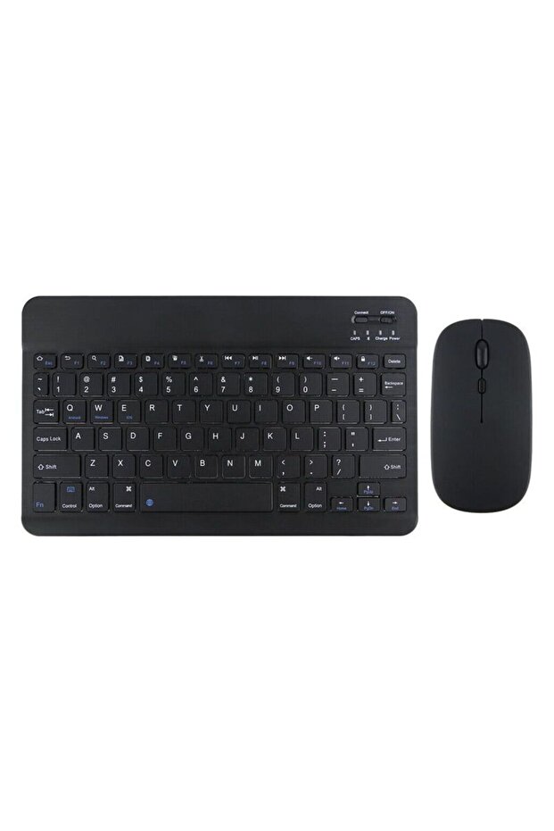 iPad Mini 6.Nesil 8.3'' 2021 Uyumlu Kablosuz Bluetooth Klavye Mouse Set Siyah - 1