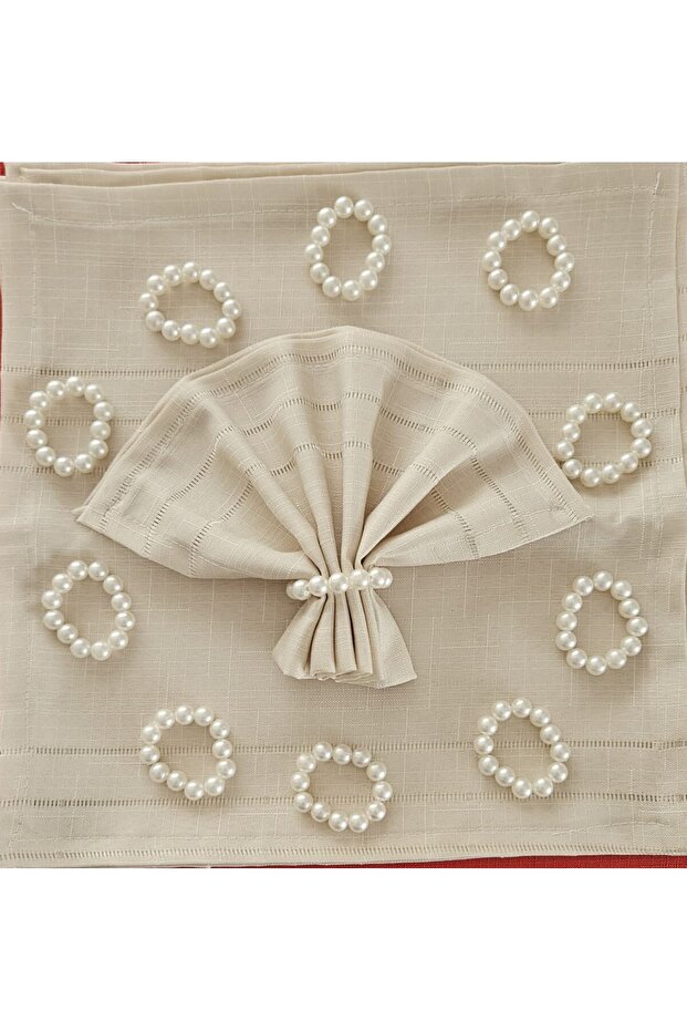 Colber Fabric American Serving Napkin and Ring (12 Pieces)