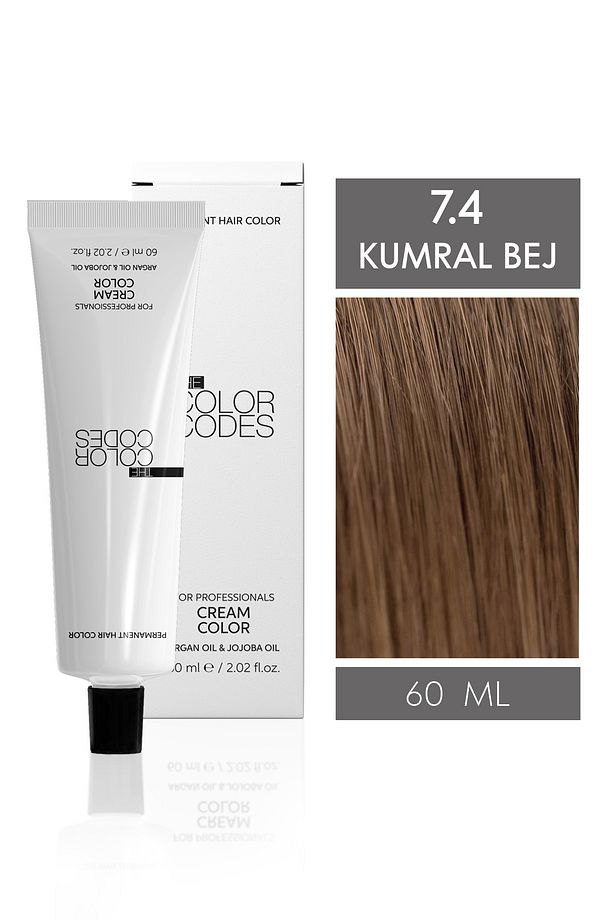 Cream Color Saç Boyası 7.4 Kumral Bej 60ml - 1