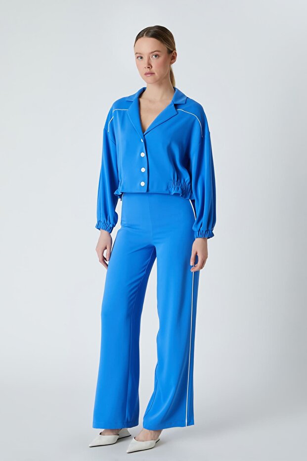 Kontrast biyeli gömlek - 3