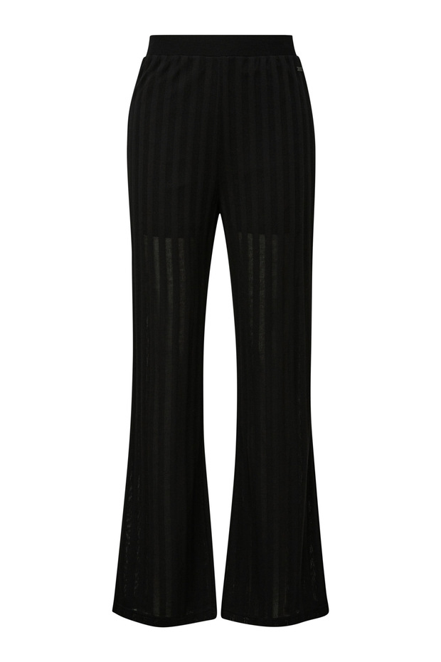 Semi-transparent trousers with a structured pattern - 4
