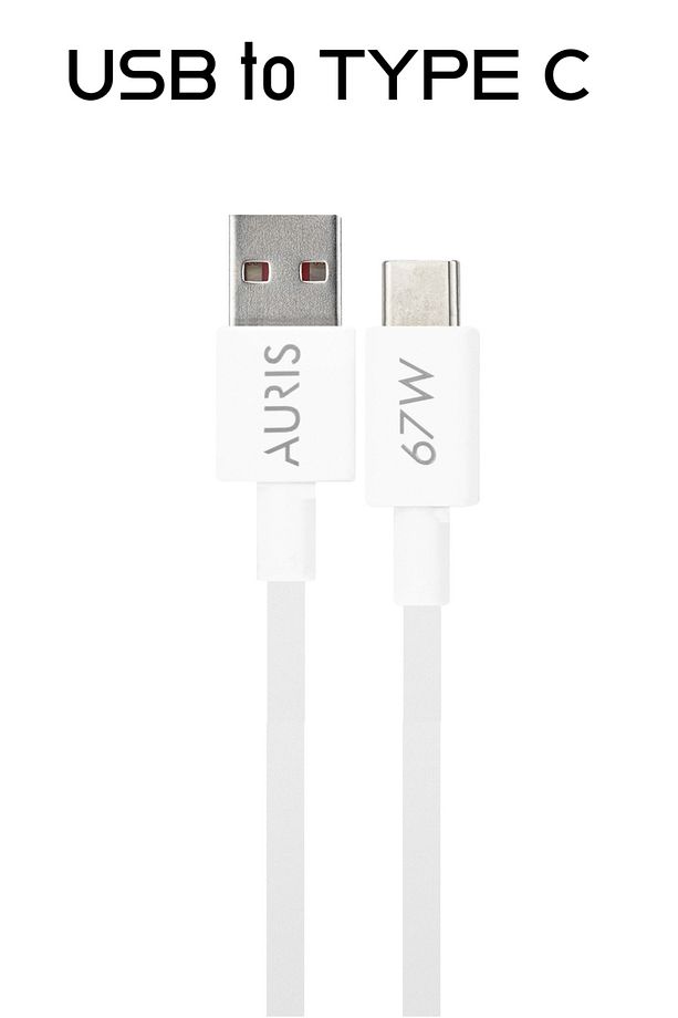 Auris 67 Watt Hızlı Şarj Aleti Type C Kablo + USB Şarj Başlığı Yüksek Hızlı Şarj Göstergesi Çıkaran - 4
