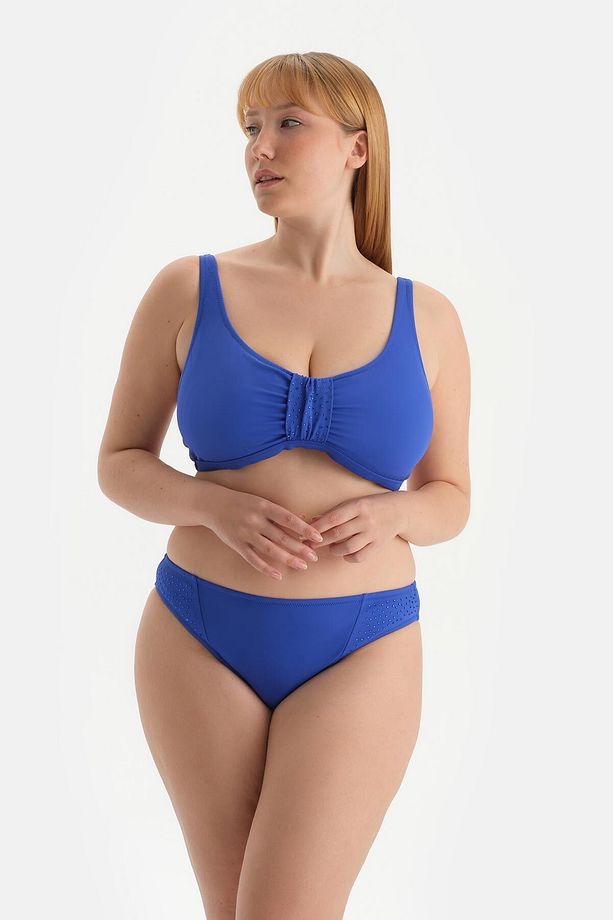 Sax Mavisi Yüksek Bel Bikini Alt - 4