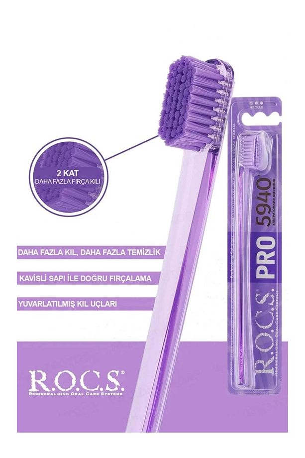 Rocs Pro 5940 Ultra Soft Diş Fırçası Mor Mor - 4