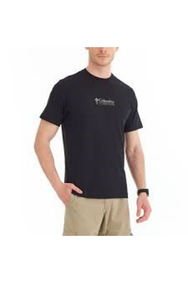 Columbıa Cs0309 Csc M Rıpples Mını Ss Tee Erkek Siyah Kısa Kollu T-shirt Cs0309-010 - 1