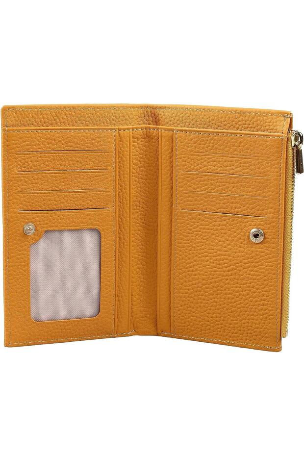 DERİ CÜZDAN SARI - 3