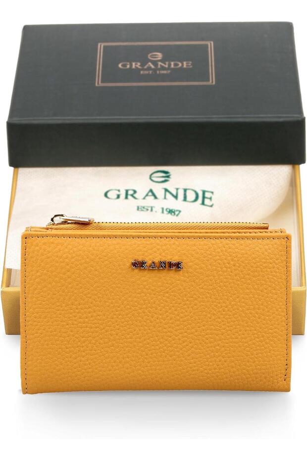 DERİ CÜZDAN SARI - 2