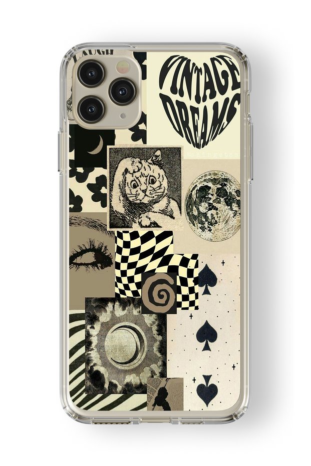 حافظة شفافة مطبوعة بتصميم Vintage Dreams متوافقة مع هاتف iPhone 11 Pro