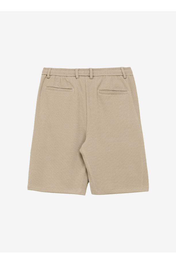 Bej Erkek Basic Bermuda Şort F4sm-sht-0757 - 2