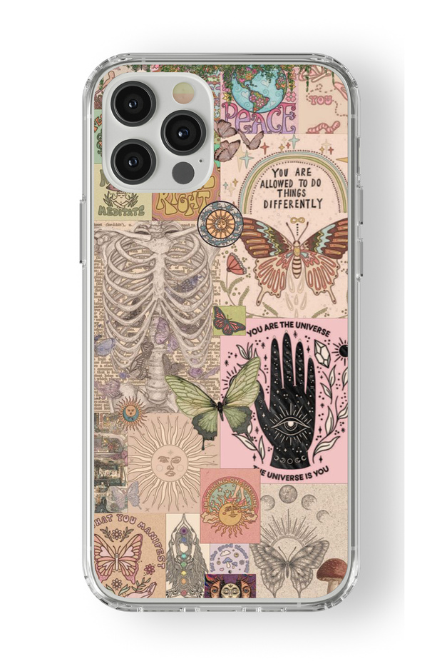 حافظة شفافة مطبوعة بتصميم الكون المتوافق مع هاتف iPhone 12 Pro Max - 1