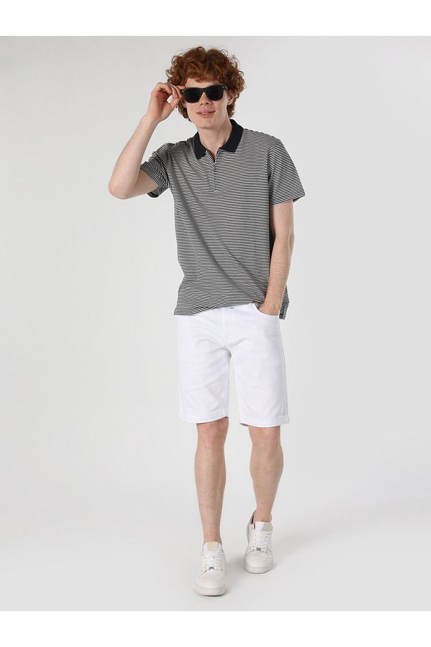 Regular Fit Lacivert Erkek Polo Yaka Kısa Kol Tişört Cl1062785 - 3