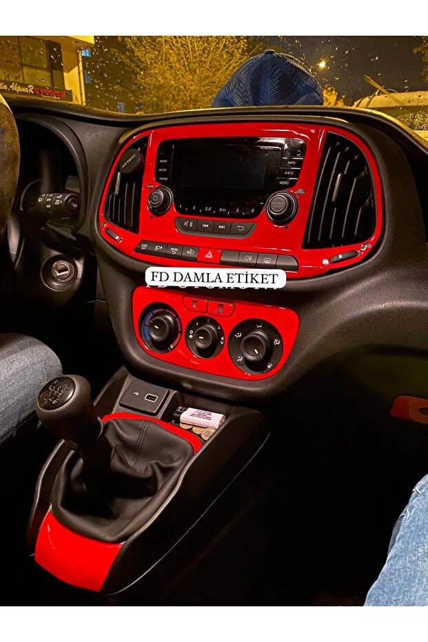 Fiat Doblo D4 Full Set Torpedo, Console, Trim, Chest Covering Set Red Color