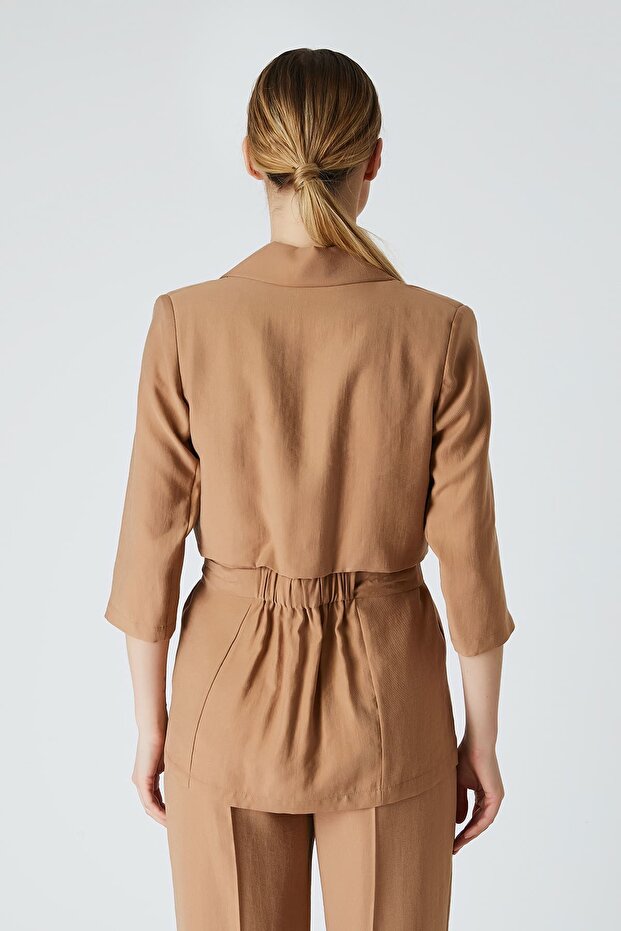 Tek düğmeli blazer ceket - 3