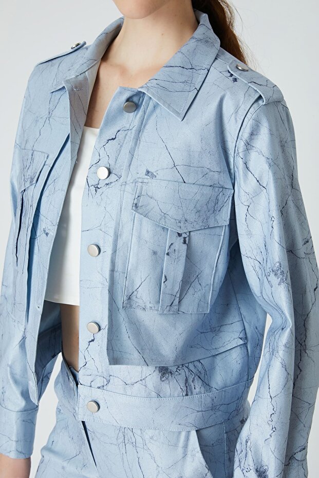 Soyut desenli gömlek - 4