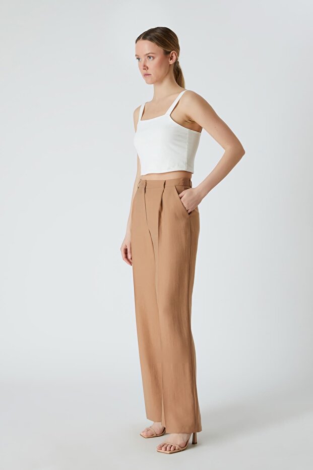 Tek düğmeli pantolon - 4