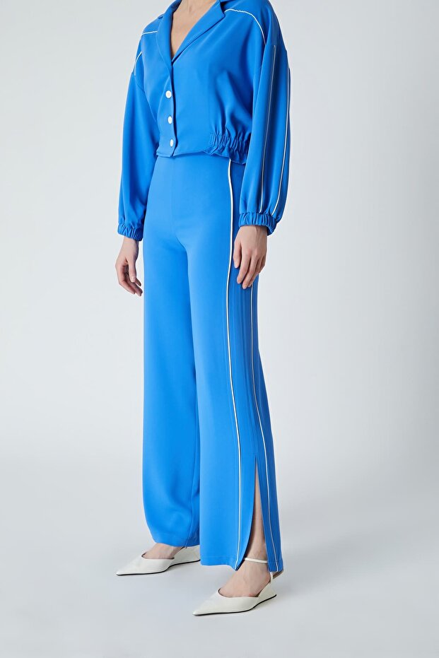 Geniş paça biyeli pantolon - 2