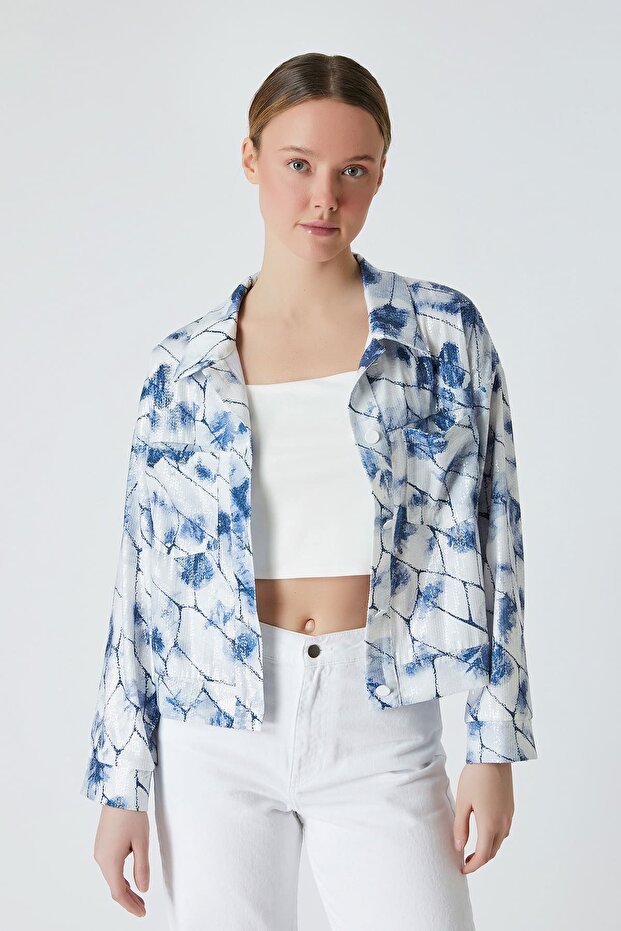 Payetli kısa ceket - 1