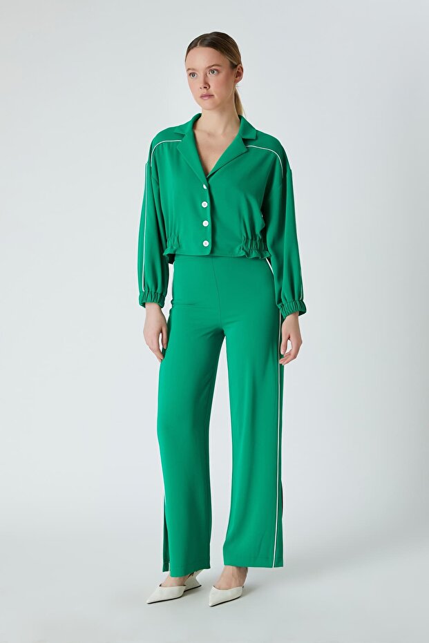 Kontrast biyeli gömlek - 3