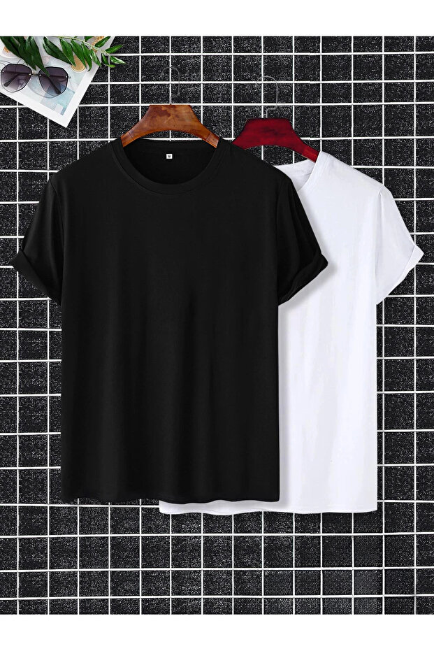 Oversize 2li Basic Tişört - 1