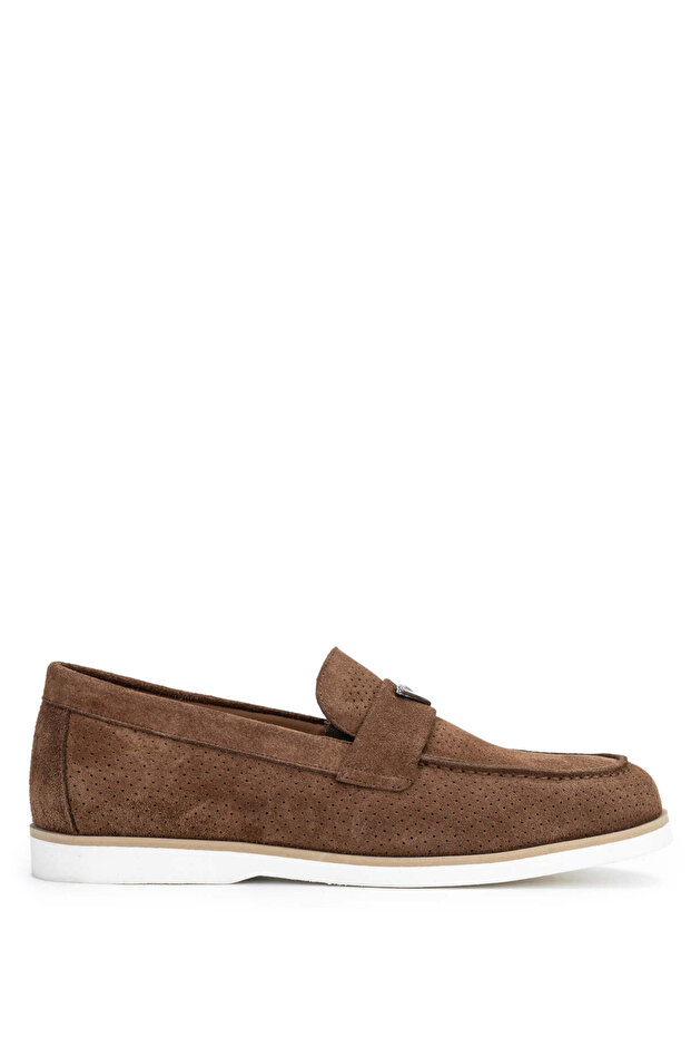 Men's Genuine Leather Brown Loafer Shoes