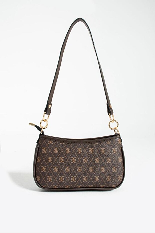 حقيبة كروس أنيقة منقوشة بحزام متقاطع قابل للتعديل - 1