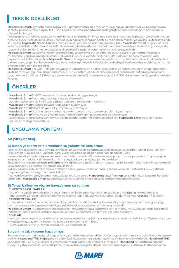 Mapelastic Smart Gri İki Bileşenli Su Yalıtım Malzemesi - 4