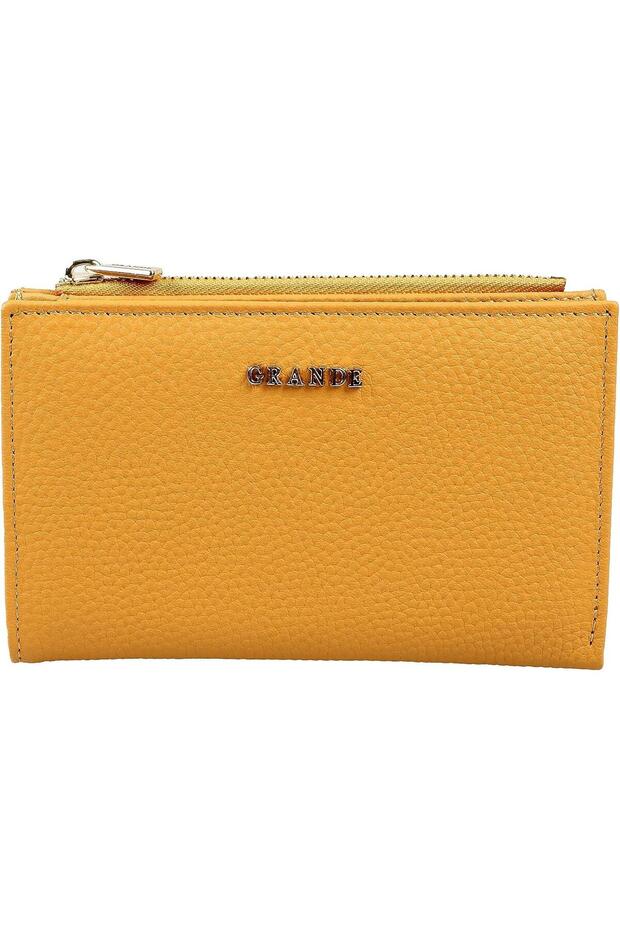 DERİ CÜZDAN SARI - 4