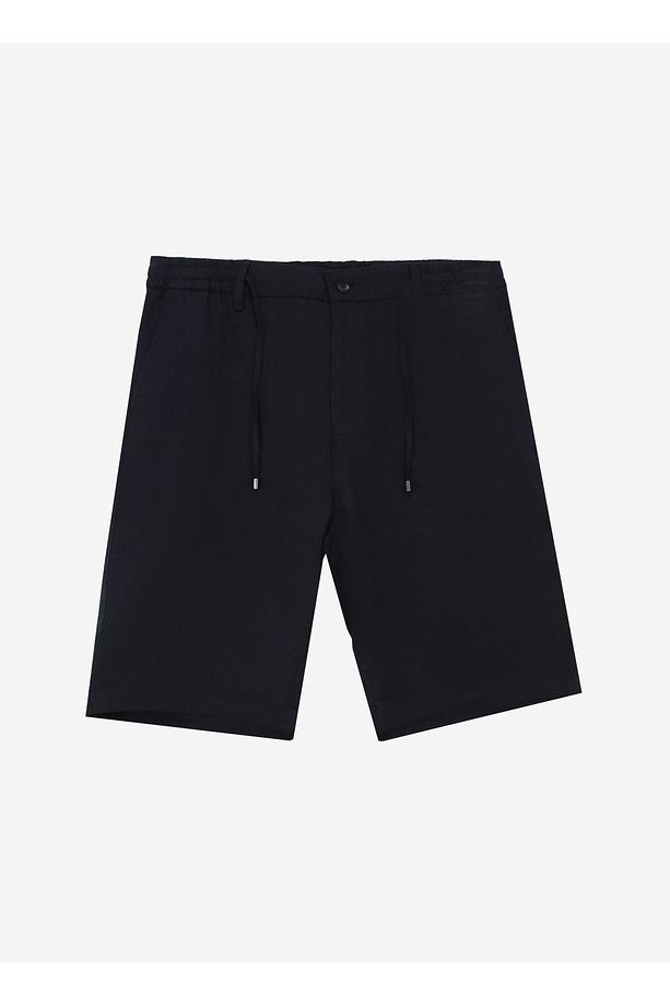Lacivert Erkek Lastikli Regular Fit Bermuda Şort Fc4sm-sht 0928 - 1