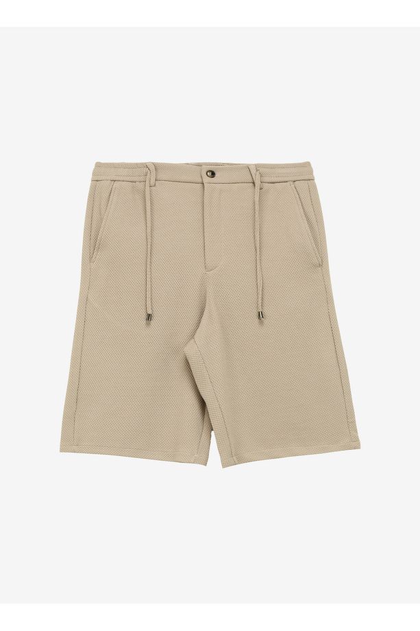 Bej Erkek Basic Bermuda Şort F4sm-sht-0757 - 1