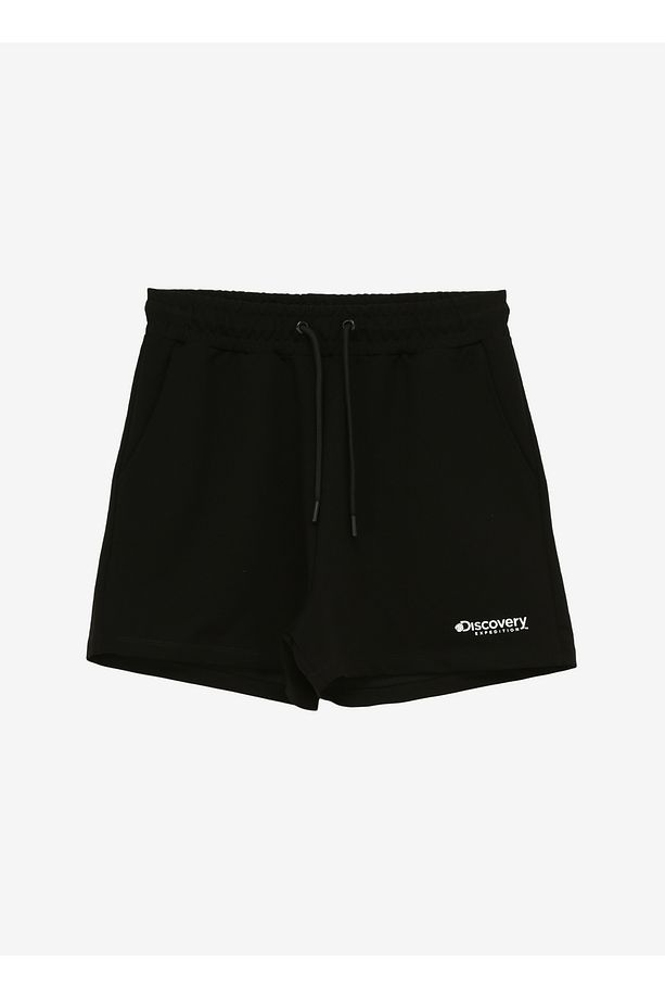 Siyah Kadın Basic Sweat Şort D4sl-sht3052 - 1