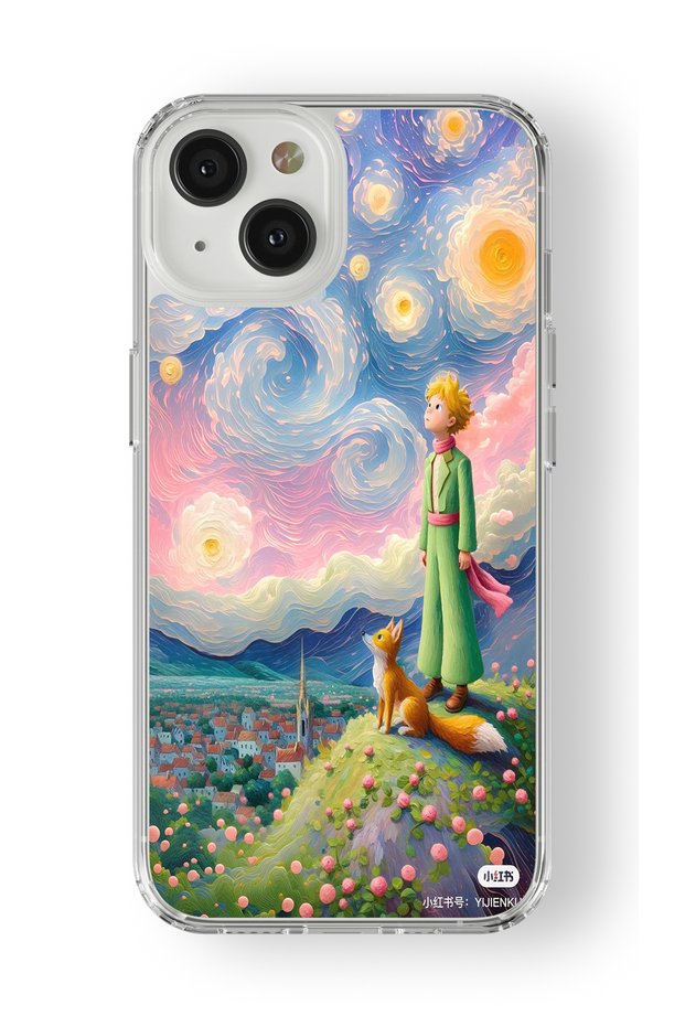 حافظة شفافة مطبوعة بتصميم الأمير الصغير متوافقة مع هاتف iPhone 13