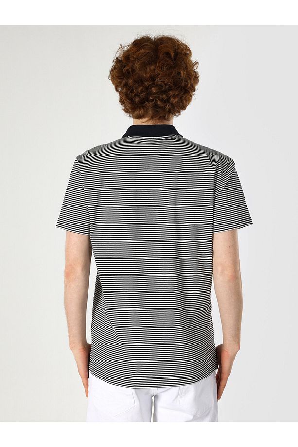 Regular Fit Lacivert Erkek Polo Yaka Kısa Kol Tişört Cl1062785 - 2