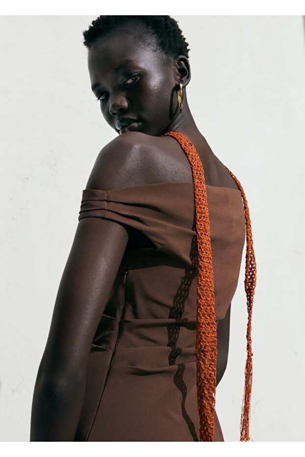 Püsküllü Kroşe Fular - 2