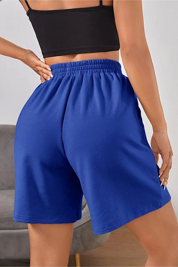 Saks Mavisi Kısa Şort - 2